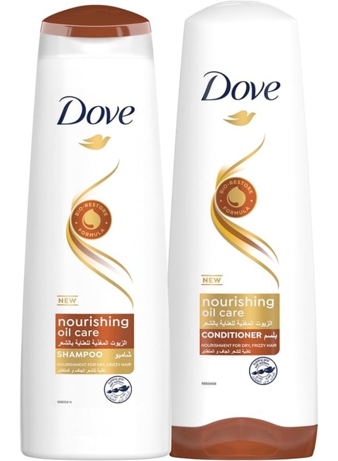 دوف شامبو دوف للعناية بالزيوت المغذية، عناية مغذية لشعر أكثر نعومة بنسبة تصل إلى 100%، 400 مل + بلسم، 320 مل - Image 1